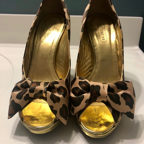 Coach Leopard Print Heels - Picture 3 of 7